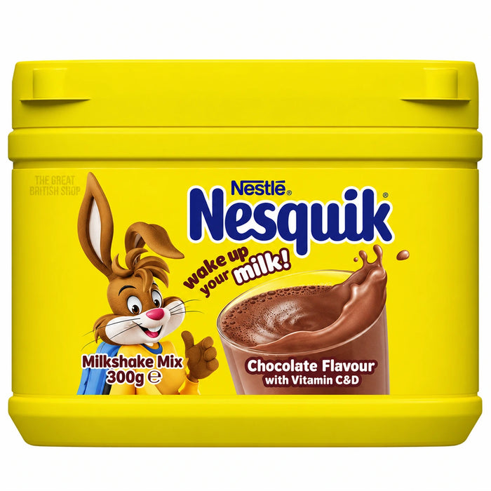 Nesquik Chocolate Flavoured Milkshake Mix - 300g, front view of the product packaging