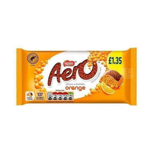 Nestle Aero Festive Orange Bar - 90g imported British grocery product available in Canada