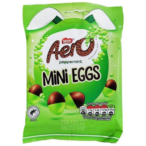 Nestle Aero Peppermint Mini Eggs - 70g imported British grocery product available in Canada
