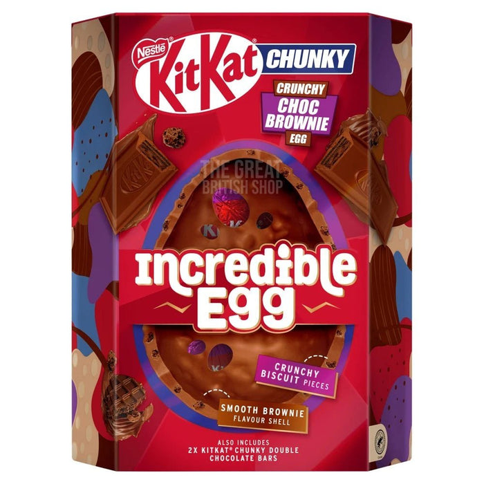 Nestle KitKat Chunky Chocolate Brownie Crunch Incredible Egg - 384g imported British grocery product available in Canada