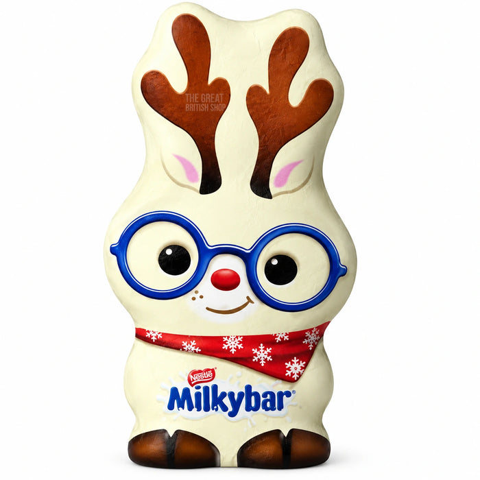 Nestlé Milkybar Reindeer - 88g, front view of the UK packaging