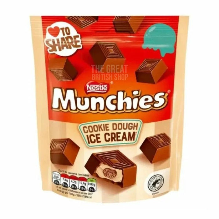Nestle Munchies Cookie Dough Ice Cream Pouch - 97g imported British grocery product available in Canada