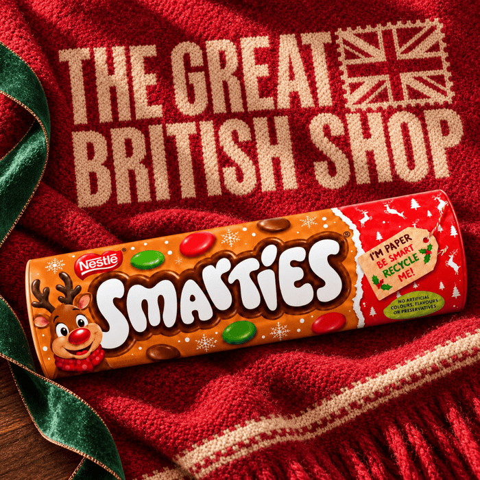 Nestlé Smarties Giant Reindeer Tube - 120g imported British grocery product available in Canada