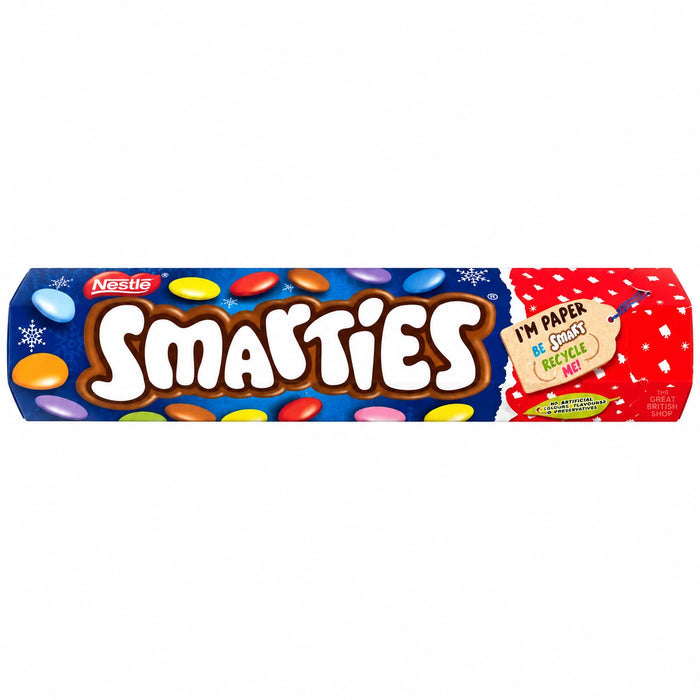 Nestlé Smarties Giant Tube 120g: front of the tube pack showing the logo and red cap end.