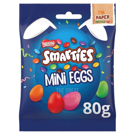 Nestle Smarties Mini Eggs - 80g imported British grocery product available in Canada