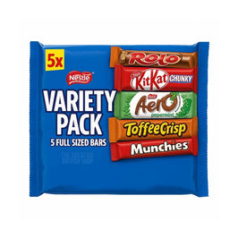 Nestlé Variety Pack 218g: front of the blue pack showing Rolo, KitKat Chunky, Aero, Toffee Crisp and Munchies.