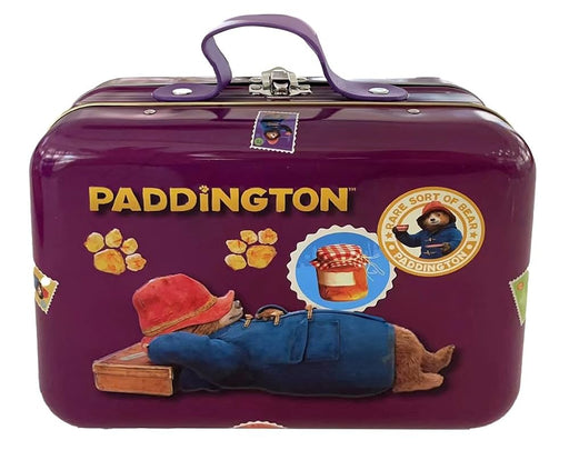 Paddington Bear Suitcase Tin With Orange Marmalade Chocolate Chunk Cookies - 300g | British Store Online | The Great British Shop