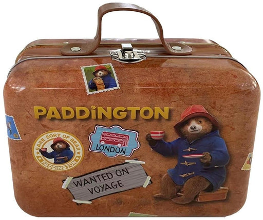 Paddington Bear Suitcase Tin With Shortbread Biscuits & English Breakfast Teabags - 275g | British Store Online | The Great British Shop