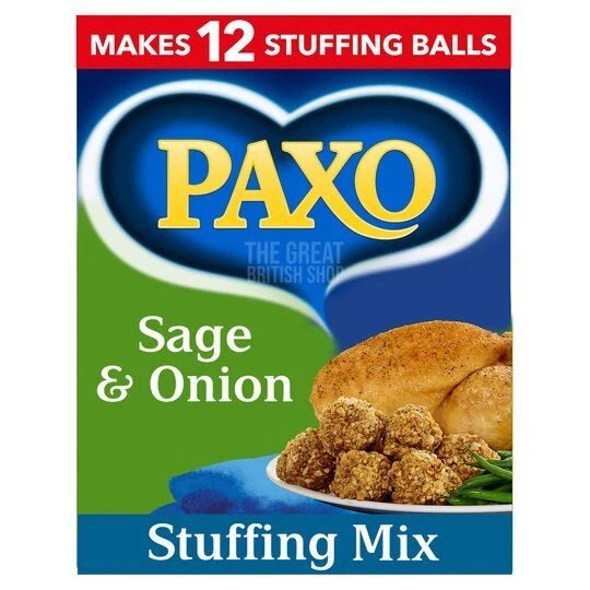 Paxo Sage & Onion Stuffing - 170g imported British grocery product available in Canada