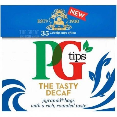 PG Tips Tasty Decaf - 35 Bags imported British grocery product available in Canada