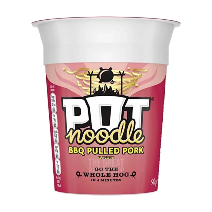 Pot Noodle BBQ Pulled Pork - 90g imported British grocery product available in Canada