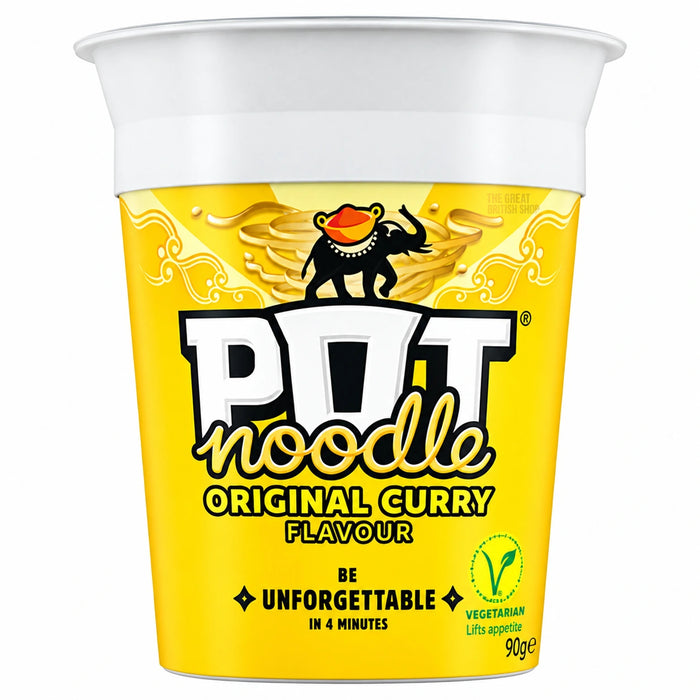 Pot Noodle Original Curry - 90g, front view of the product packaging