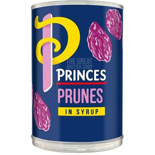 Princes Prunes in Light Syrup - 420g imported British grocery product available in Canada