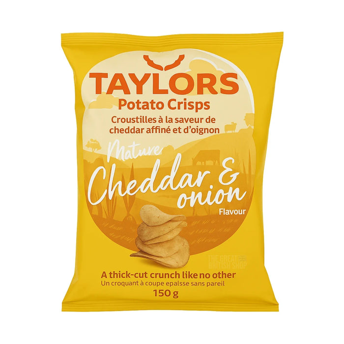 Taylors Mature Cheddar & Onion Potato Crisps - 150g