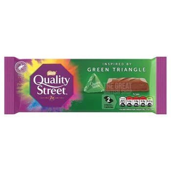 Quality Street Green Triangle Block - 84g imported British grocery product available in Canada