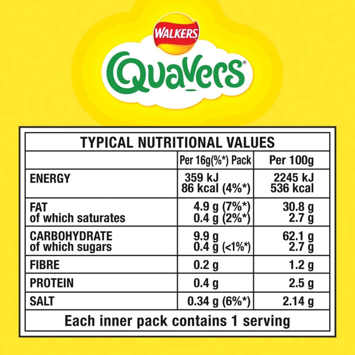 Quavers Crisps Cheese - 6 Pack imported British grocery product available in Canada