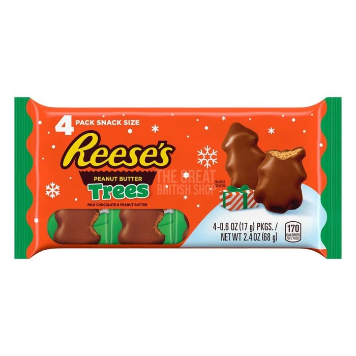 Reese's Peanut Butter Christmas Trees - 68g imported British grocery product available in Canada