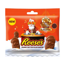 Reese's Peanut Butter Santas - 55g, front view of the UK packaging