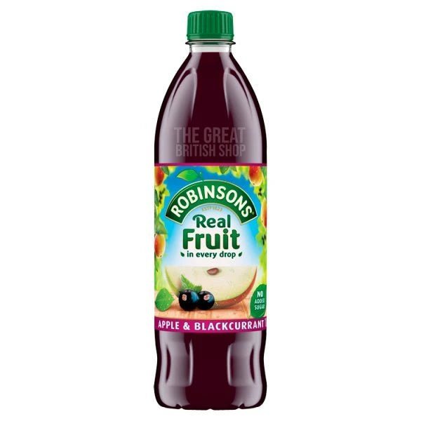 Robinsons Apple & Blackcurrant - 1L imported British grocery product available in Canada