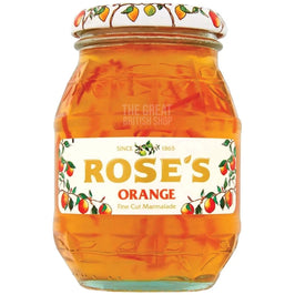 Rose's Orange Fine Cut Marmalade 454g: the jar showing peel suspended in marmalade.