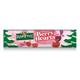 Rowntree's Berry Hearts Giant Tube 100g: front of the pack with pink and green design.