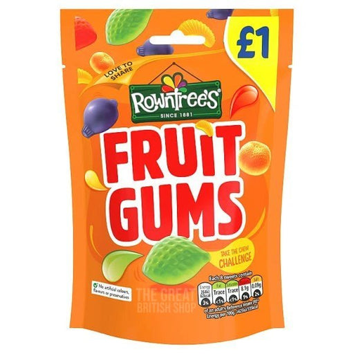 Rowntree's Fruit Gums - 120g imported British grocery product available in Canada