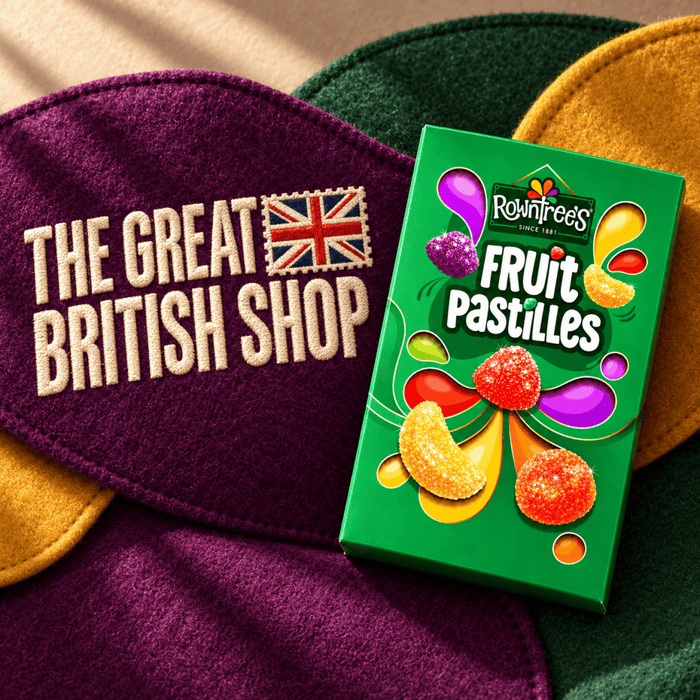 Rowntree's Fruit Pastilles Carton - 320g imported British grocery product available in Canada
