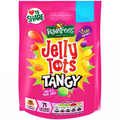 Rowntree's Jelly Tots Tangy - 140g imported British grocery product available in Canada