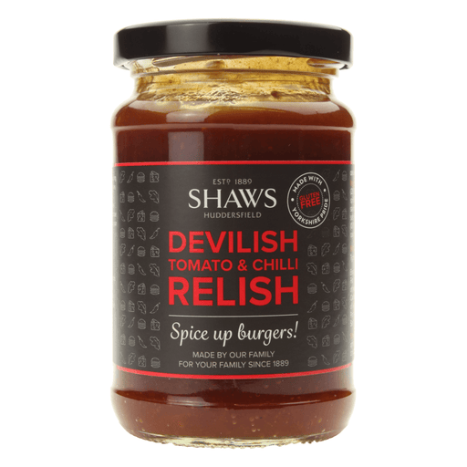 Shaws Devilish Chili & Tomato Relish - 300g | British Store Online | The Great British Shop