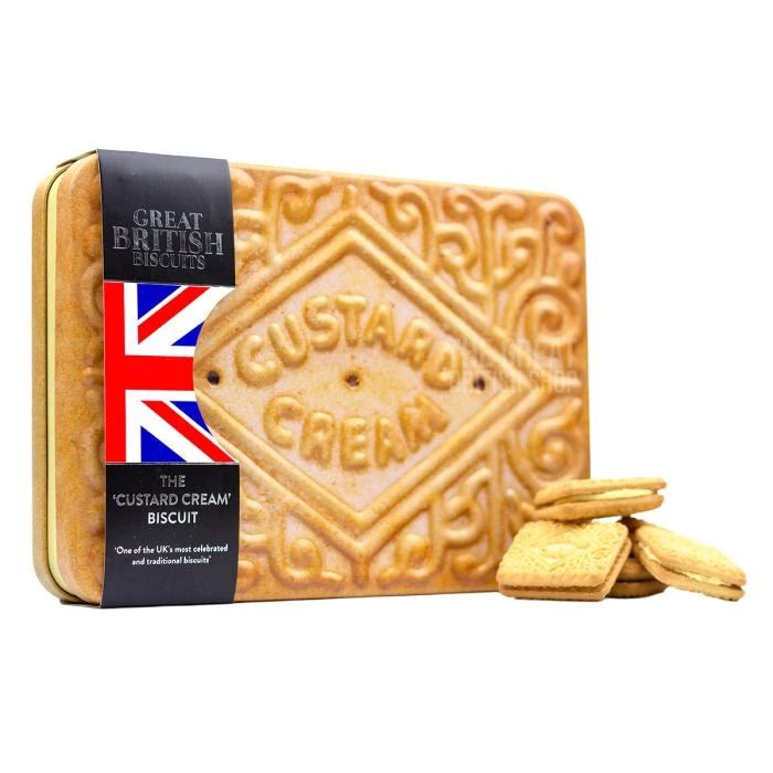 Silver Crane Giant Custard Cream Biscuit Tin - 450g imported British grocery product available in Canada