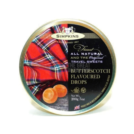 Simpkins Butterscotch - 200g imported British grocery product available in Canada