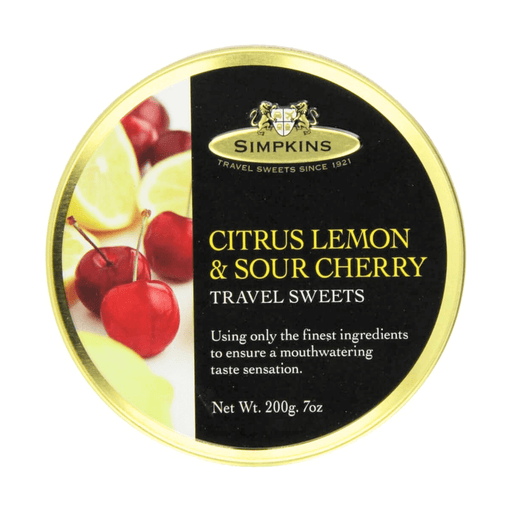 Simpkins Citrus Lemon & Sour Cherry Drops - 200g | British Store Online | The Great British Shop
