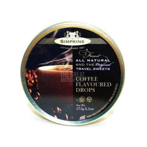 Simpkins Coffee Flavoured Drops - 175g imported British grocery product available in Canada