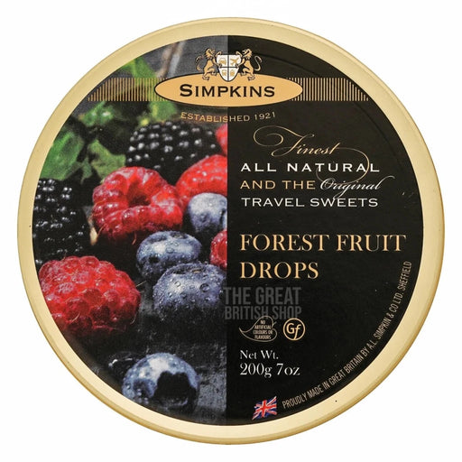 Simpkins Forest Fruits - 200g imported British grocery product available in Canada