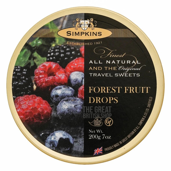 Simpkins Forest Fruits - 200g imported British grocery product available in Canada