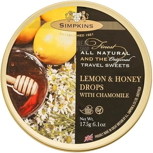 Simpkins Lemon, Honey & Camomile - 175g imported British grocery product available in Canada