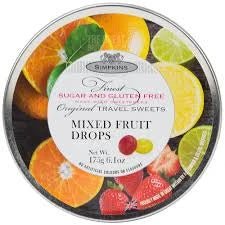 Simpkins Mixed Fruit Sugar Free - 175g imported British grocery product available in Canada
