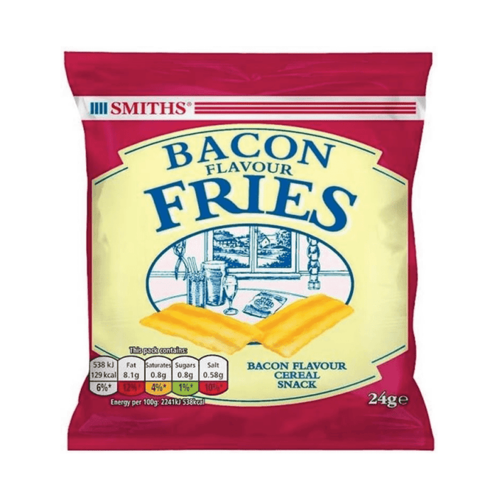 Smiths Bacon Fries - 24g imported British grocery product available in Canada