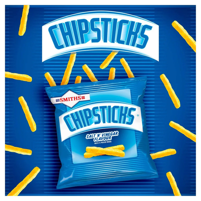 Smiths Salt & Vinegar Chipsticks - 6 pack imported British grocery product available in Canada