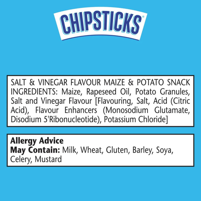 Smiths Salt & Vinegar Chipsticks - 6 pack imported British grocery product available in Canada