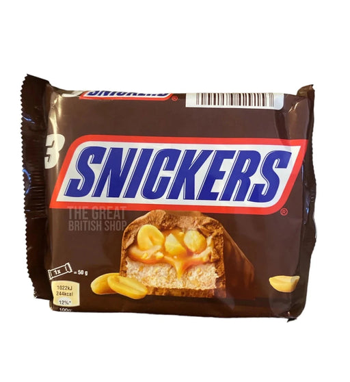 Snickers Chocolate Bars - 3 pack imported British grocery product available in Canada