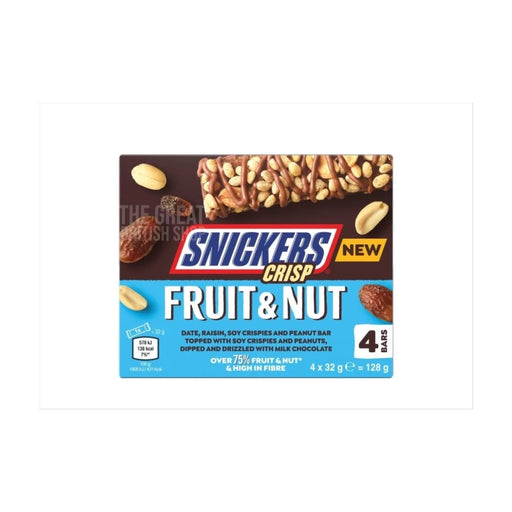 Snickers Crisp Fruit & Nut - 4 Pack imported British grocery product available in Canada