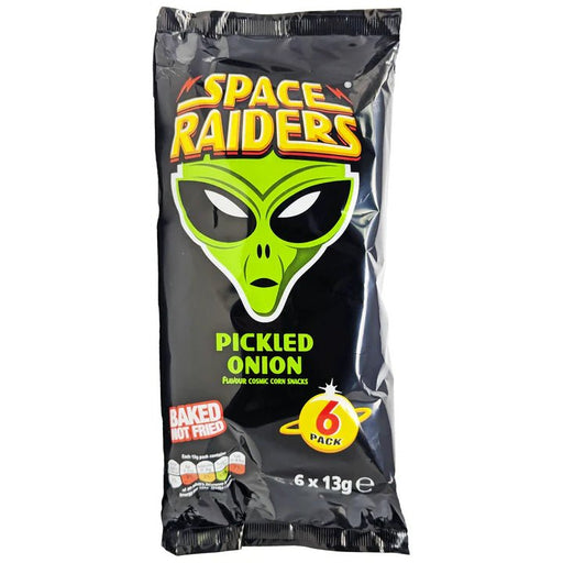 Space Raiders Pickled Onion 6 Pack - 78g | British Store Online | The Great British Shop