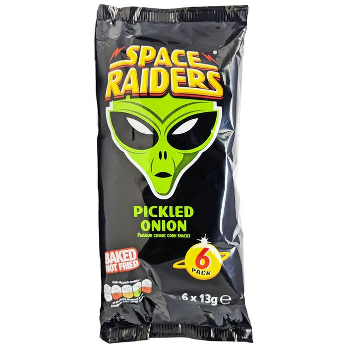 Space Raiders Pickled Onion 6 Pack - 78g | British Store Online | The Great British Shop