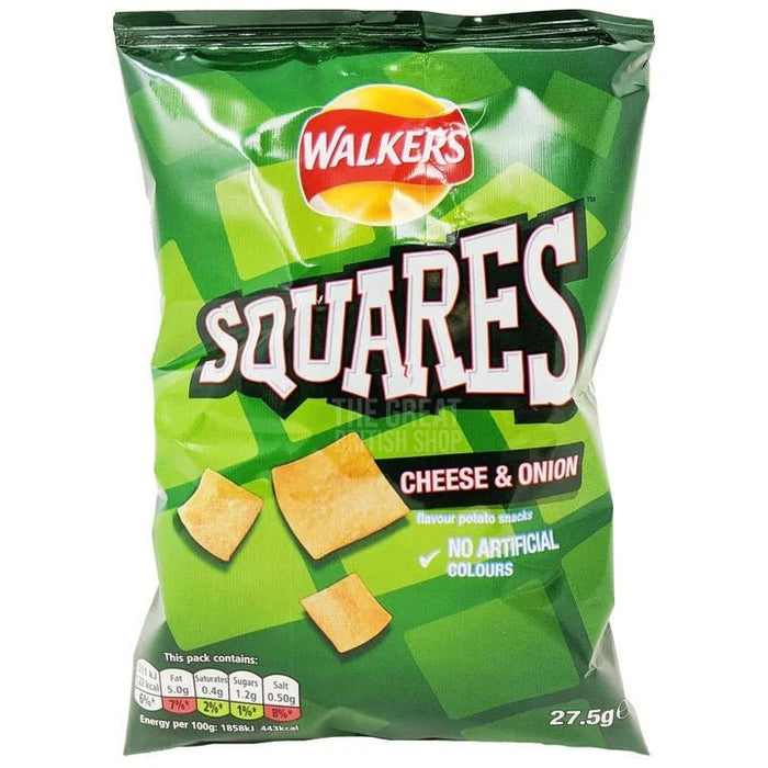 Squares Cheese & Onion - 27.5g imported British grocery product available in Canada
