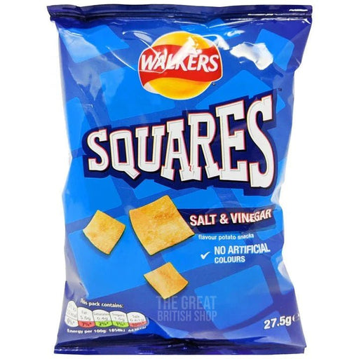 Squares Salt & Vinegar - 27.5g imported British grocery product available in Canada