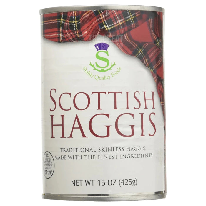 Stahly Quality Foods Scottish Style Haggis - 425g imported British grocery product available in Canada