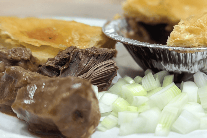 Steak & Onion Pie from The Great British Shop bakery in Halifax