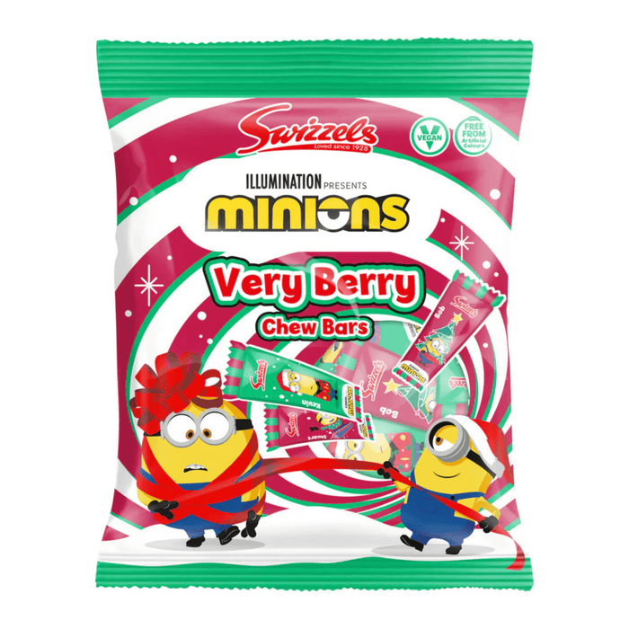 Swizzels Minions Very Berry Chew Bars - 140g | British Store Online | The Great British Shop