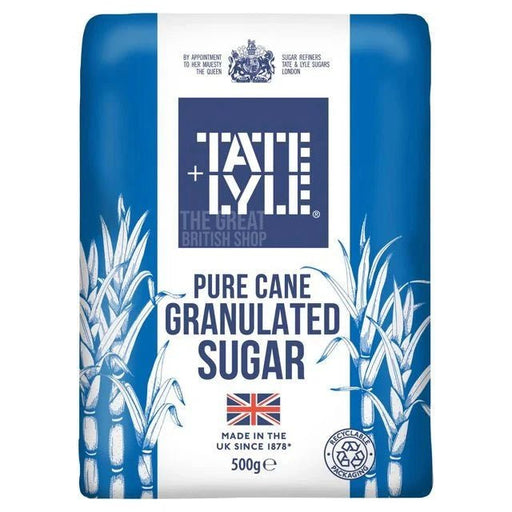 Tate Lyle Pure Cane Granulated Sugar - 500g imported British grocery product available in Canada